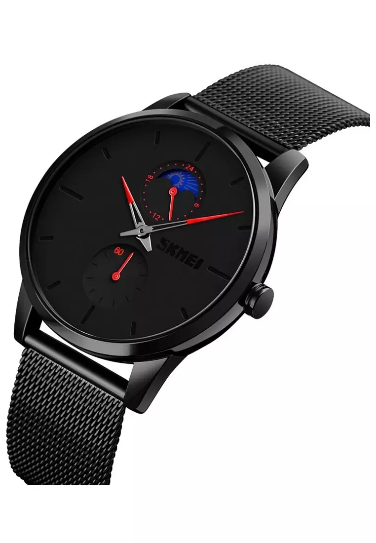 Jam Tangan Casual Analog Pria Strap Tali Material Stainless Steel EL23 ORIGINAL