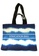 EGLANTINE white and blue EGLANTINE® X 2D4O® - "Staycation Bag" Wrinkle Free Canvas Tote Bag FCDA0AC68B9539GS_1