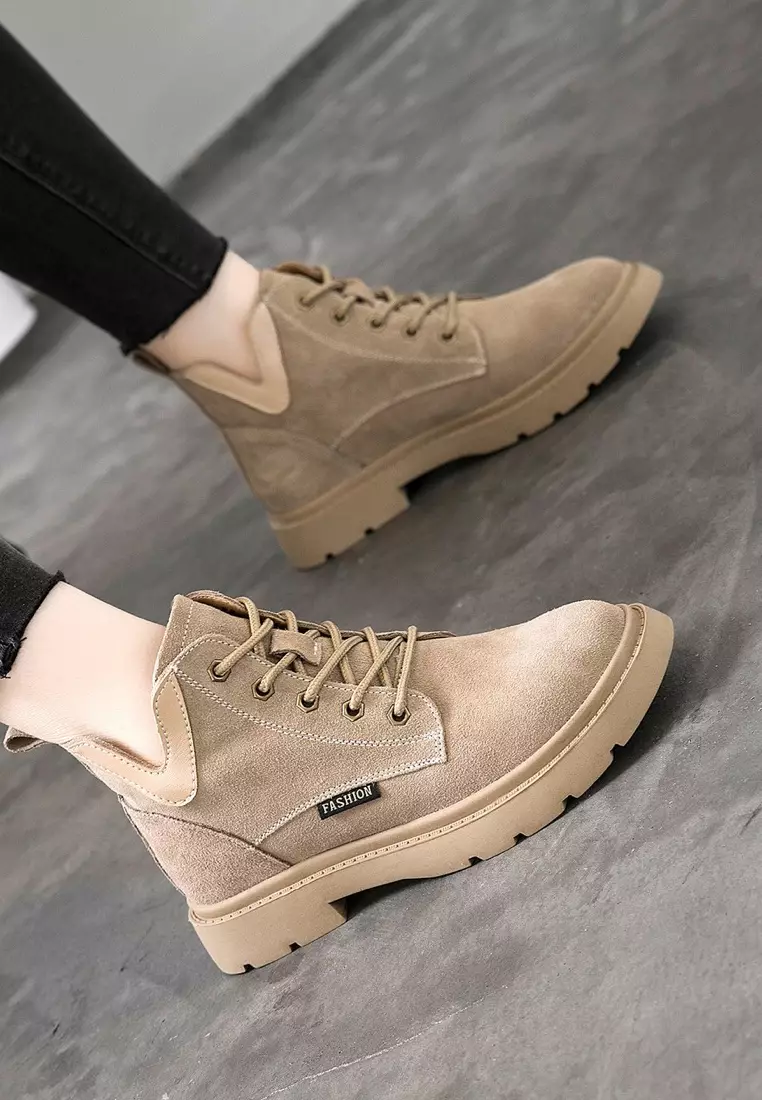 VANSA Stylish Nubuck Leather Martin Boot VSW-B301