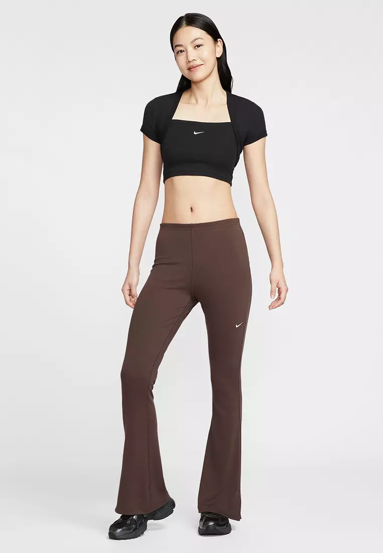 Sportswear Chill Knit Tight Cropped Mini-Rib 2-in-1 Top