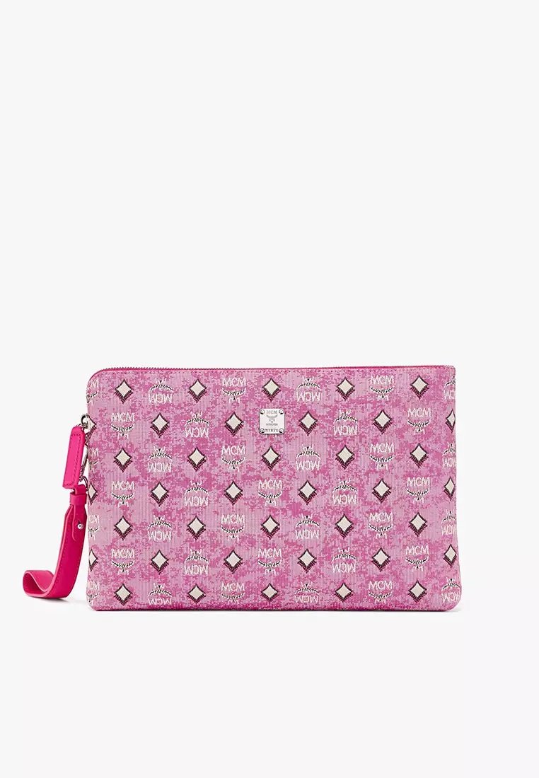 Mcm hot sale pink wristlet