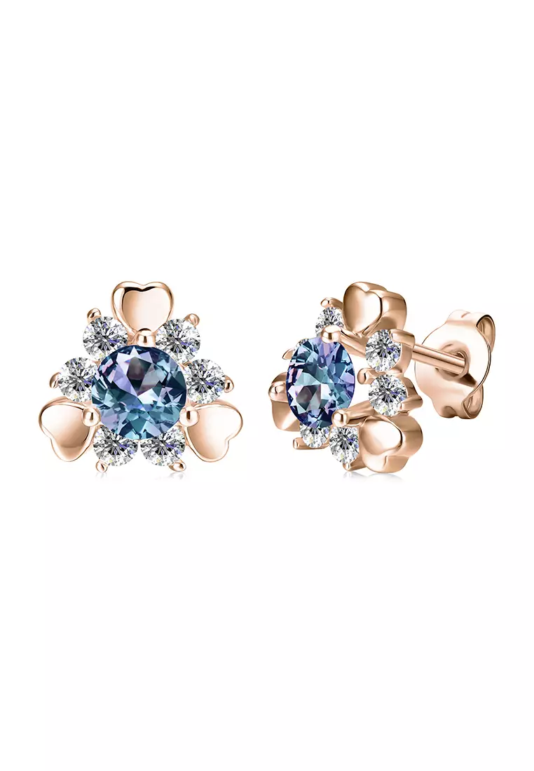 Alexandrite gold earrings outlet