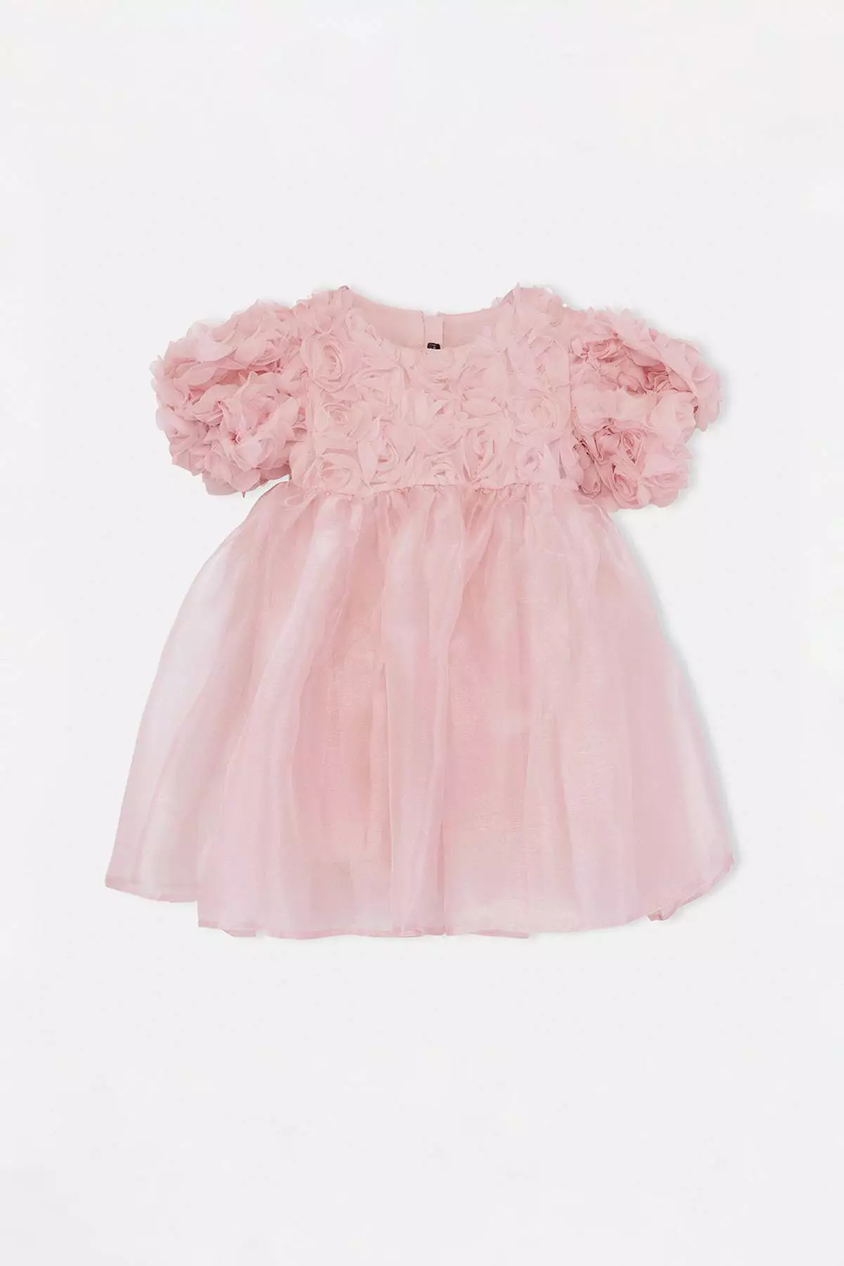 Pink Midi Striped Girl'S Tutu Woven Dress Tkdss26El00043