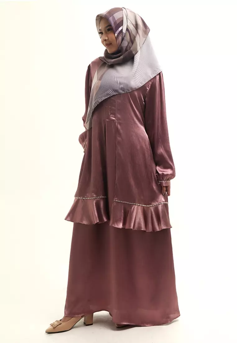 Rabbani - Gamis Dress Muslim Qanzaya Exclusive Taupe