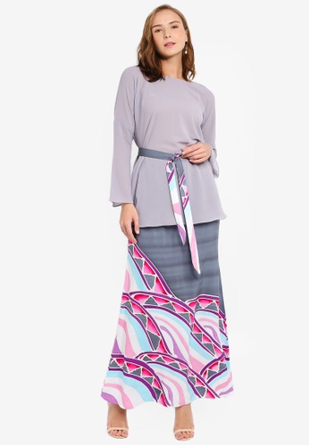Contour Batik Set from Masterpiece By Masrina Abdulla in Grey