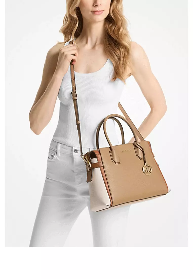 Buy MICHAEL KORS Mercer Medium Color-Block Belted Satchel 2025