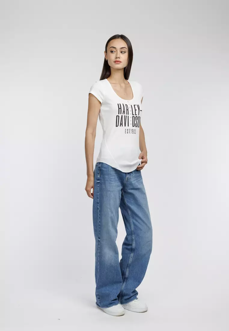 Harley-Davidson Cali Henley Knit Top