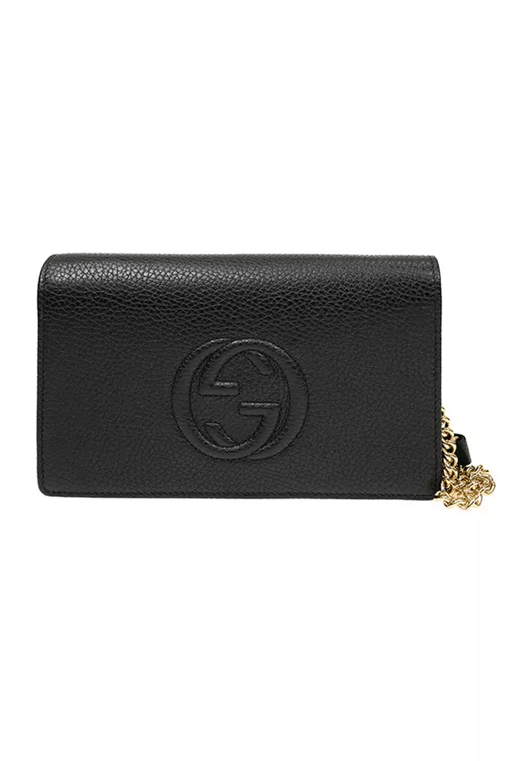 Gucci marmont wallet on chain black store