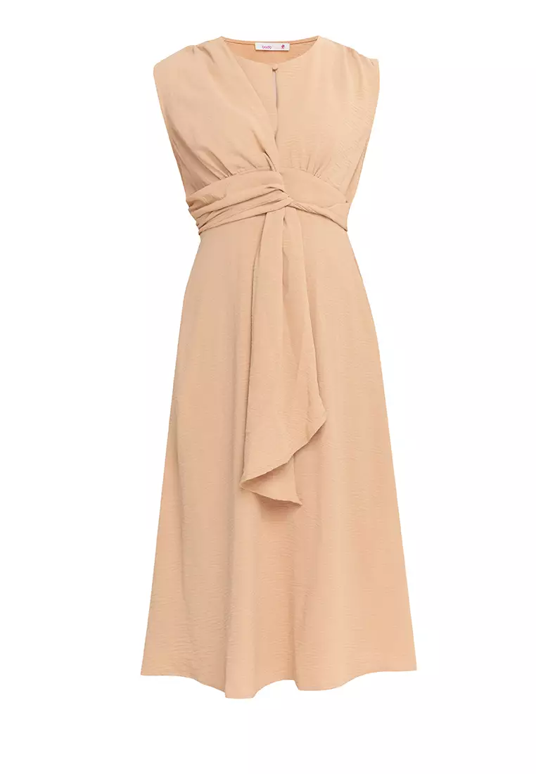 Claridad Draped Midi Dress