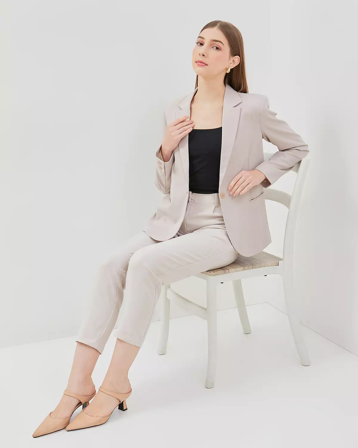 WOMEN'S CREAM BLAZER
