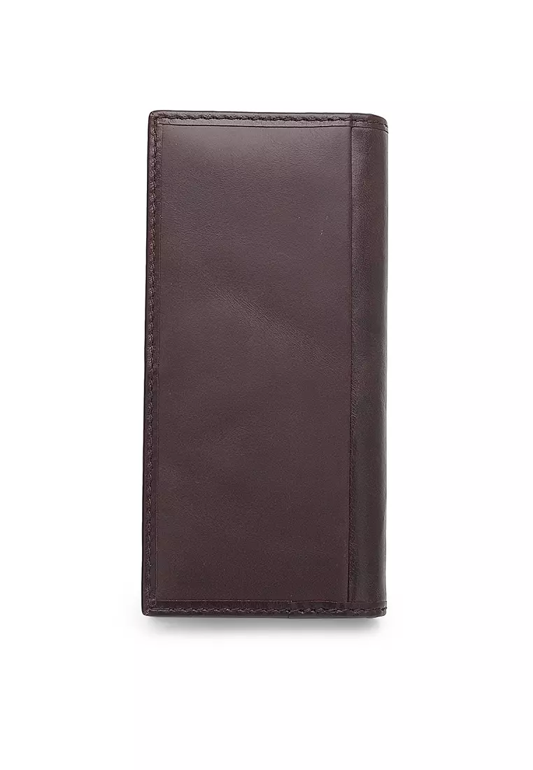 Genuine Leather RFID Blocking Long Wallet (Dompet Panjang Kulit Asli RFID Blocking Pria) - Cokelat