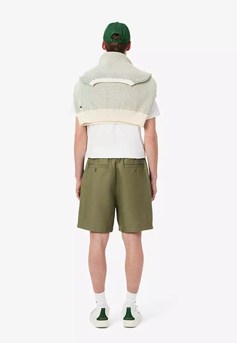 Regular Fit Wool Blend Shorts