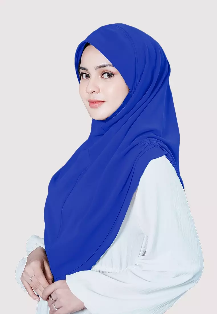 HIJAB INSTAN IRISH - ROYAL BLUE