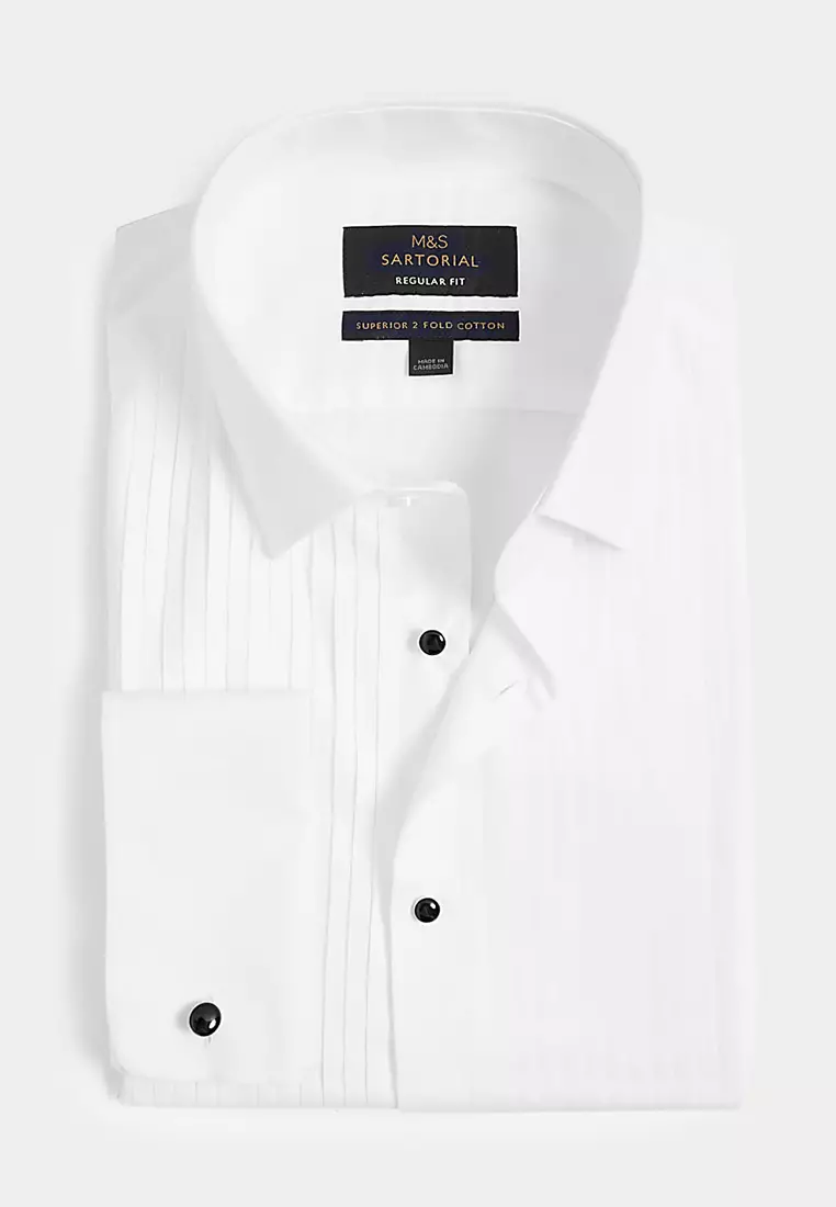 Regular Fit Luxury Cotton Double Cuff Dress Shirt