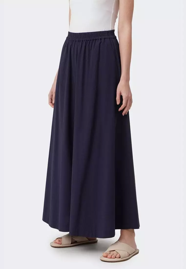 Women's Voluminous Elastic Midi Skirt