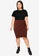Vero Moda brown Plus Size Kakki Skirt 16454AA11AA1C1GS_3