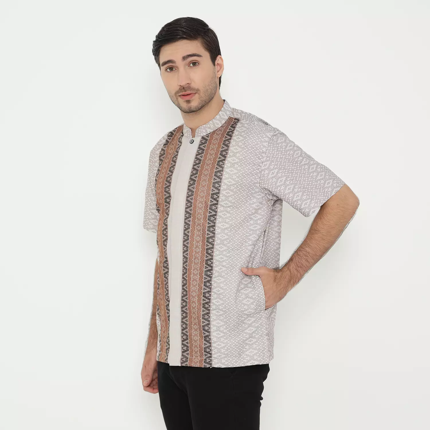 Platini Kemeja Koko Pria Lengan Pendek Katun BROWN 931332.39