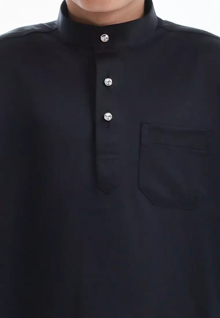Alain Delon Baju Melayu Cekak Musang Budak - 19026505-99Black