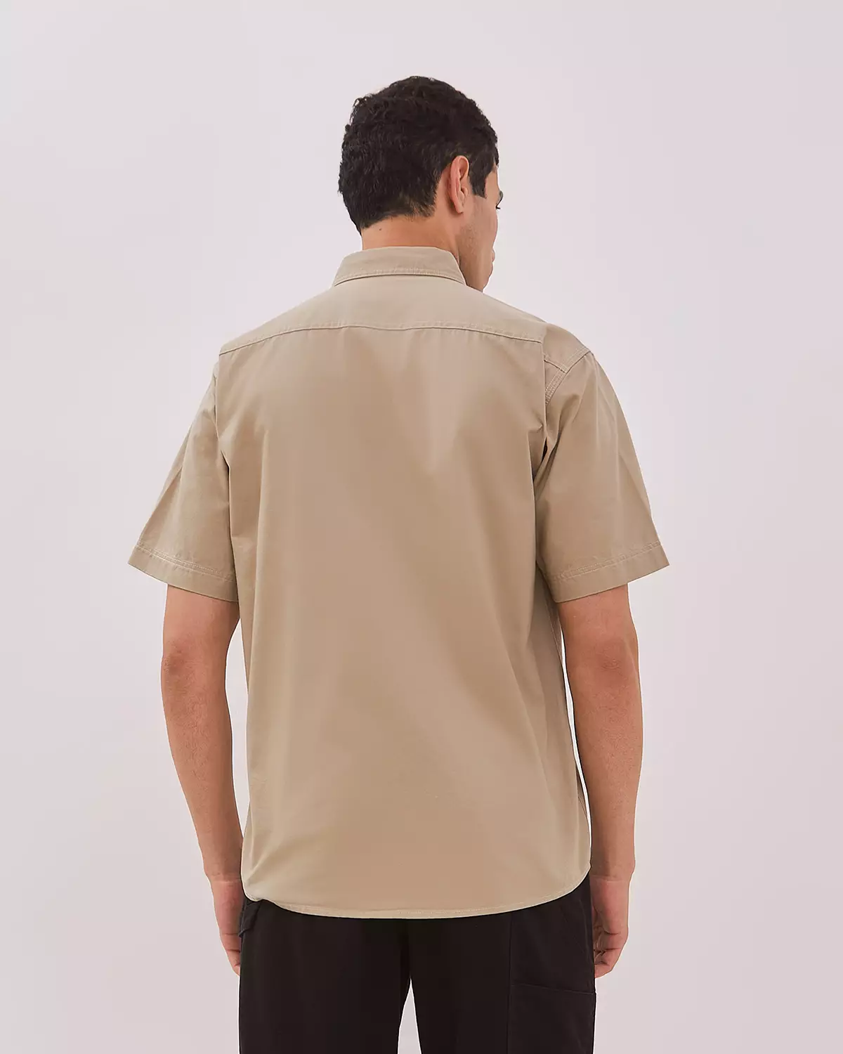 MEN'S CREAM SHORT SLEEVE SHIRT