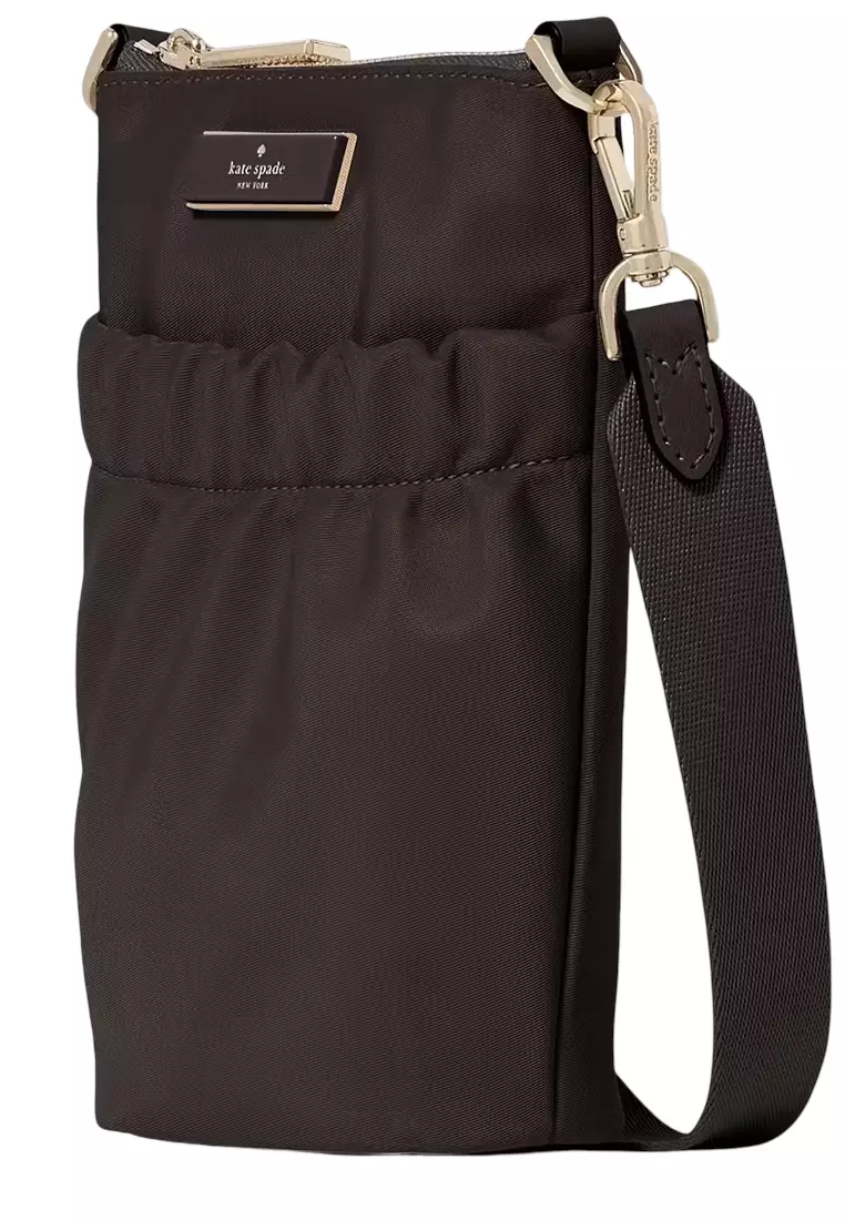 Carter Nylon Phone Crossbody Bag - Hot Fudge KL876