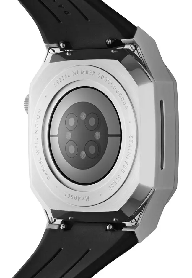 Switch Sliver 40mm - Smart watch case for Apple watch series 4, 5, 6 & SE - Stainless steel case with rubber strap -DW OFFICIAL