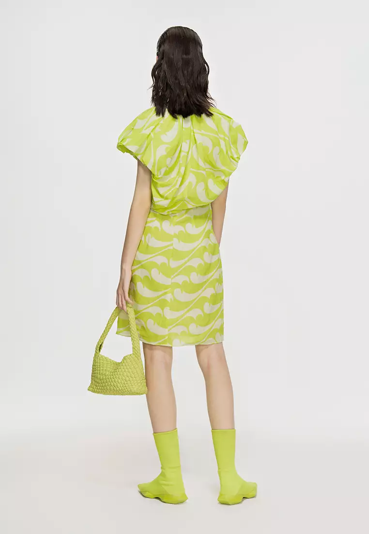 Eco-Friendly S-Line Fitted Avant-Garde Sleeveless Dress