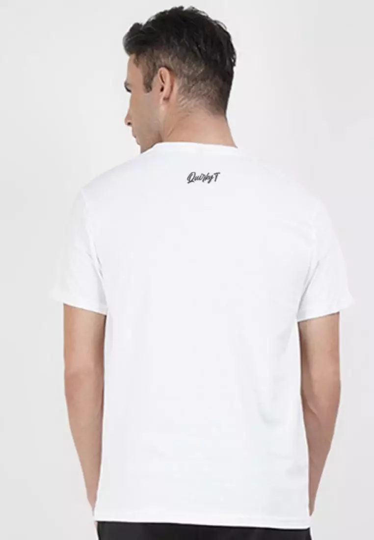 Summer Graphic White Cotton Short Sleeve Regular Fit T-Shirt