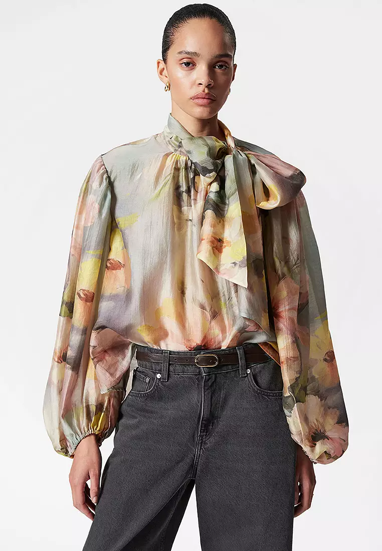 未使用forme 2025 Puff Sleeve Blouse mother Buy & Other Stories Puff-Sleeve Bow-Detail Blouse 2025
