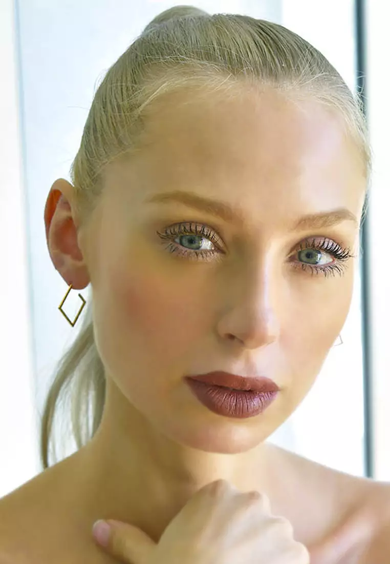 Diamond Hoop Gold Layered Earrings