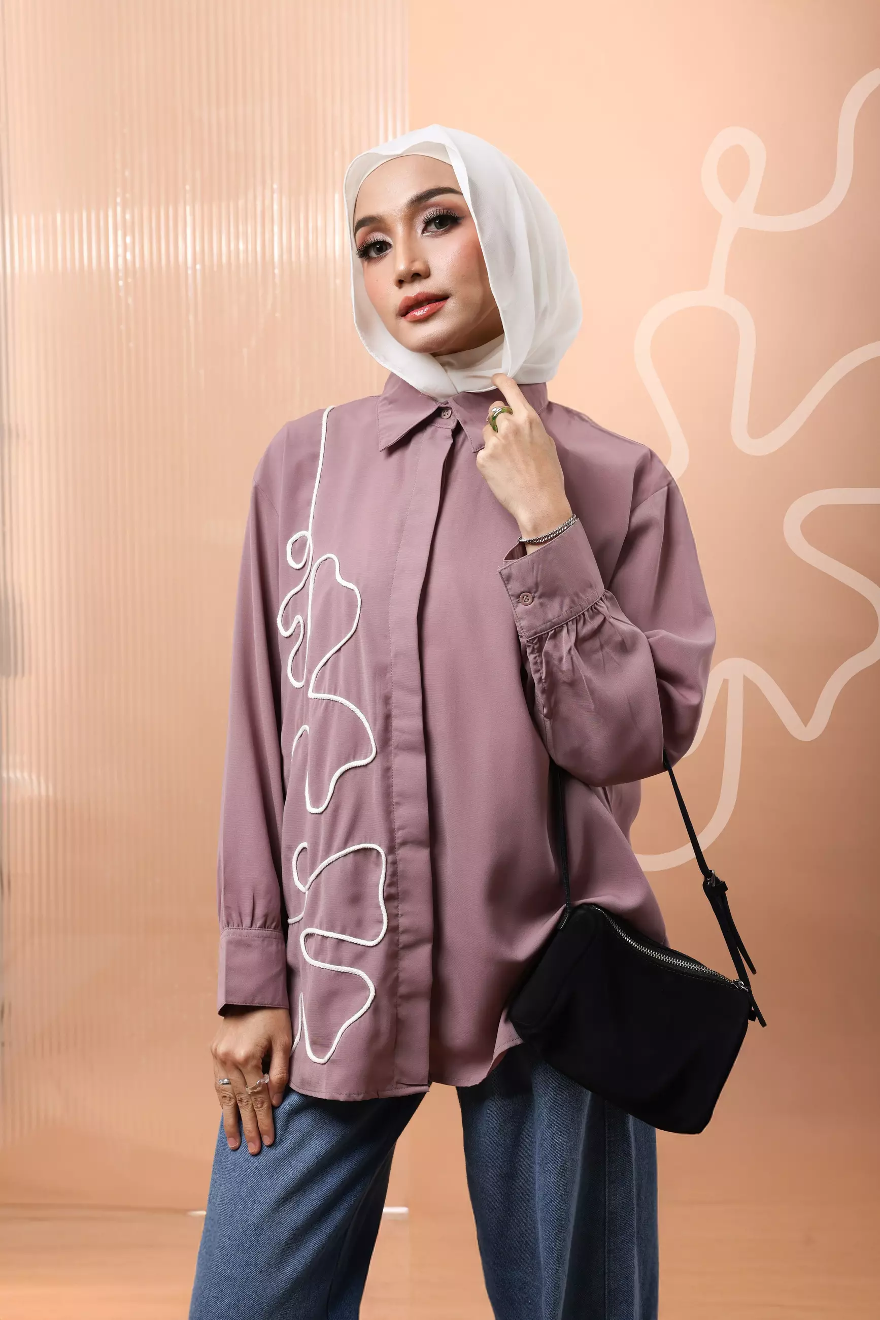 ZM Zaskia Mecca - Camira Berry Blouse Kemeja Wanita - Daily
