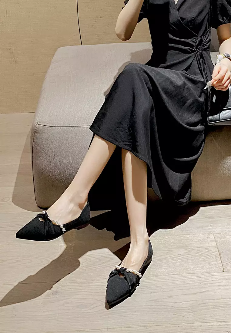 Elegant Pointed Satin Flat Shoes WW07-1