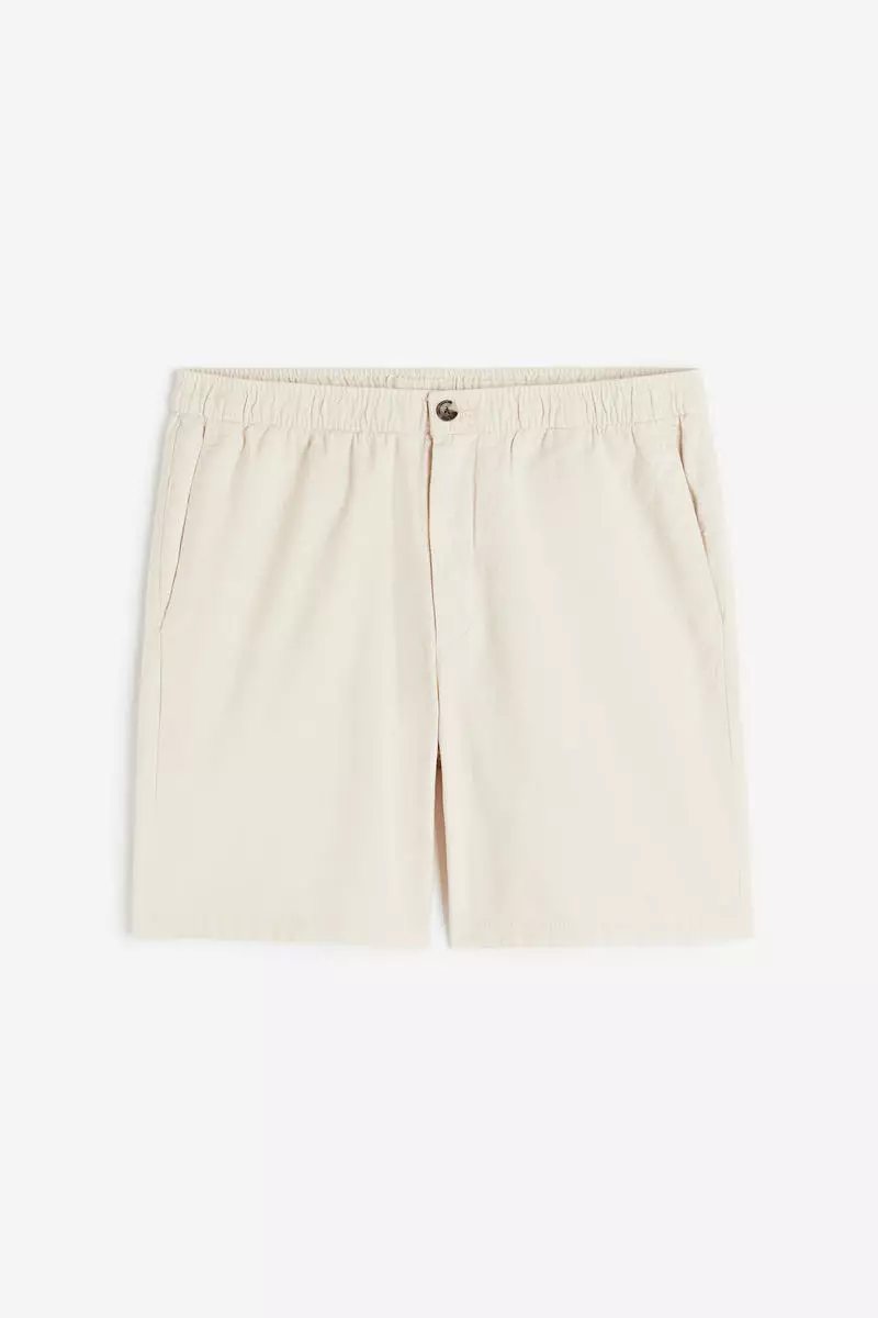 Regular Fit Linen-blend shorts
