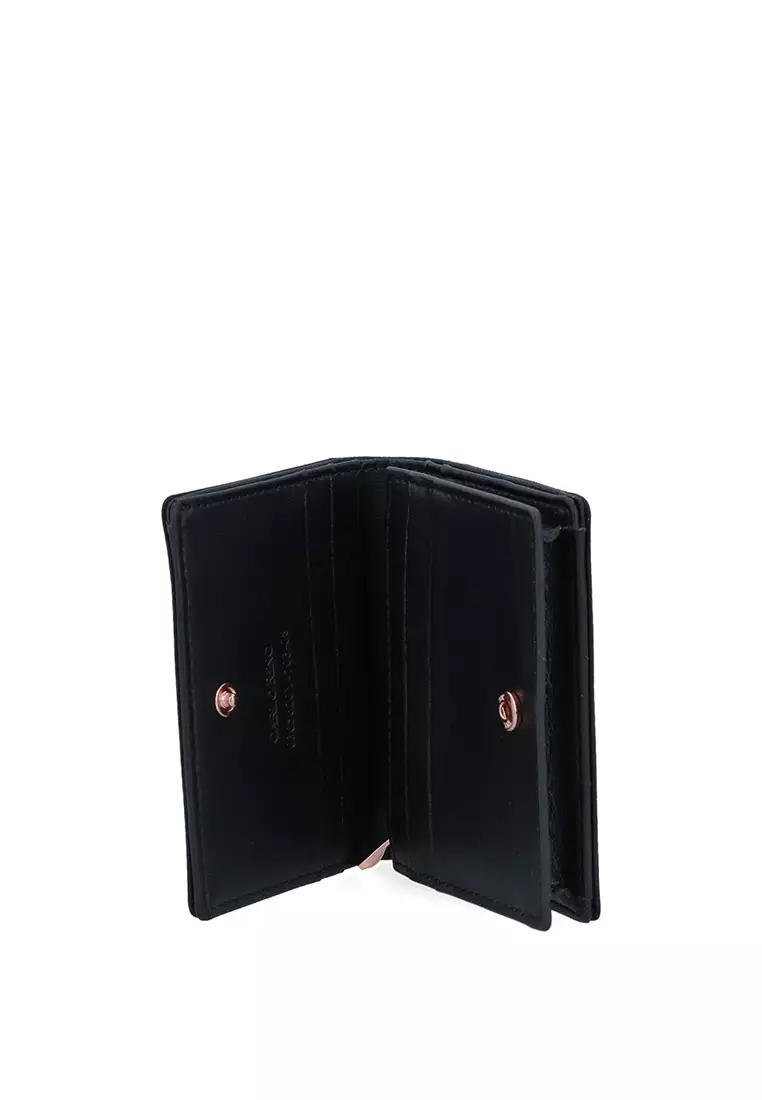 Black Carlo GEO Nylon Fold Wallet