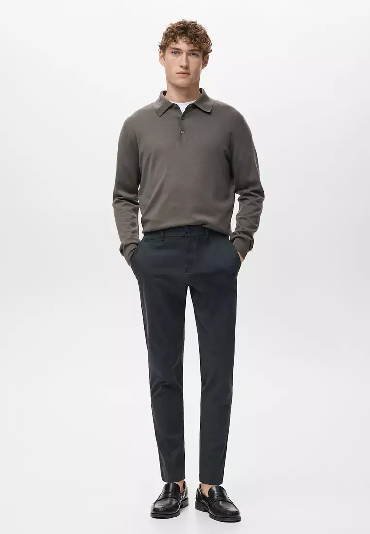 Pantalon Cropped Tapered Chino Pants