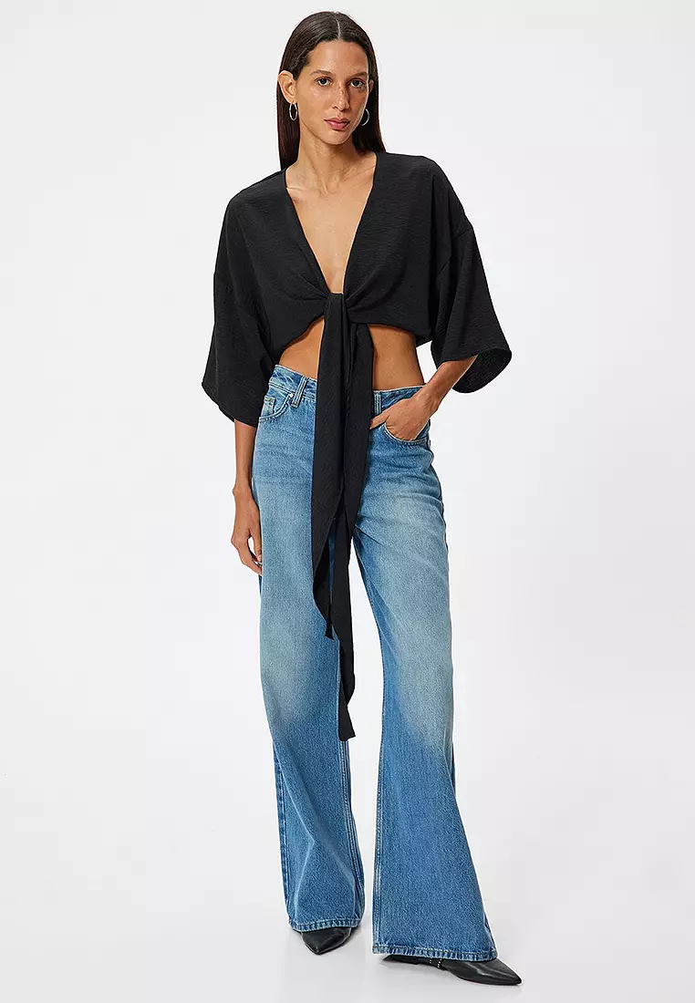 Oversize Crop Kimono Top