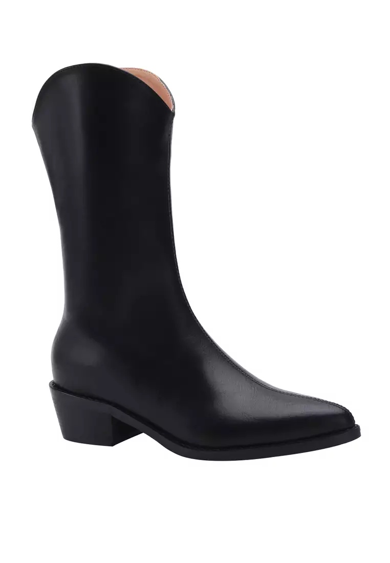 Discount on Twenty Eight Shoes  shoes - SKU: Pointy Faux Leather Riding Boots Ylt718-2