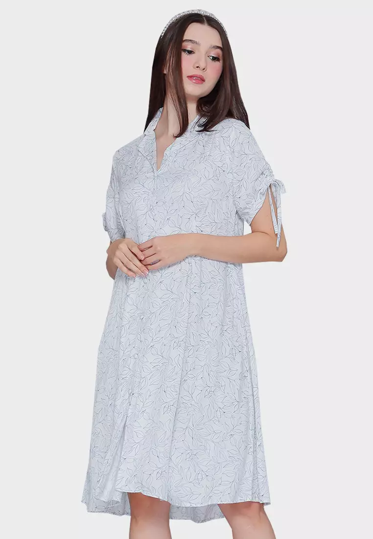 Urban Exchange Rachael White Blue Dress