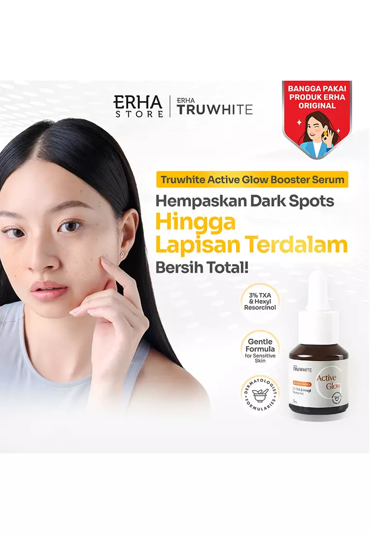 ERHA Truwhite 3% Txa & Hexyl Resorcinol Active Glow Booster 15Ml - Booster Pencerah