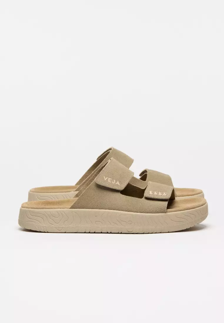Etna Suede Taupe Almond Sandals