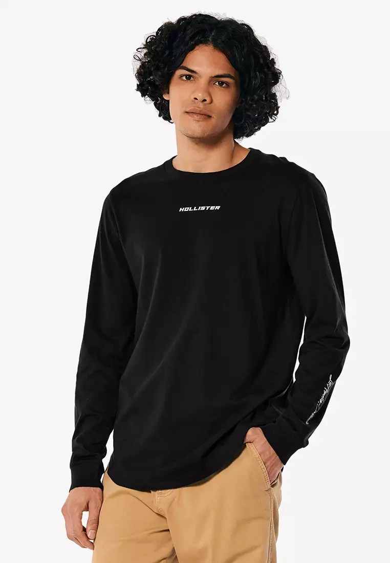 Print logo graphic tee hollister discount