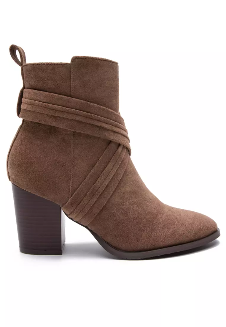 8CM Suede Fabric Ankle Boots WTY4051-27