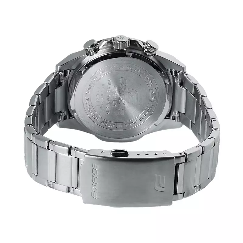 Jam Tangan Pria Casio Edifice EQS-940DB-1AVUDF Solar Powered Chronograph Black Dial Stainless Steel Band
