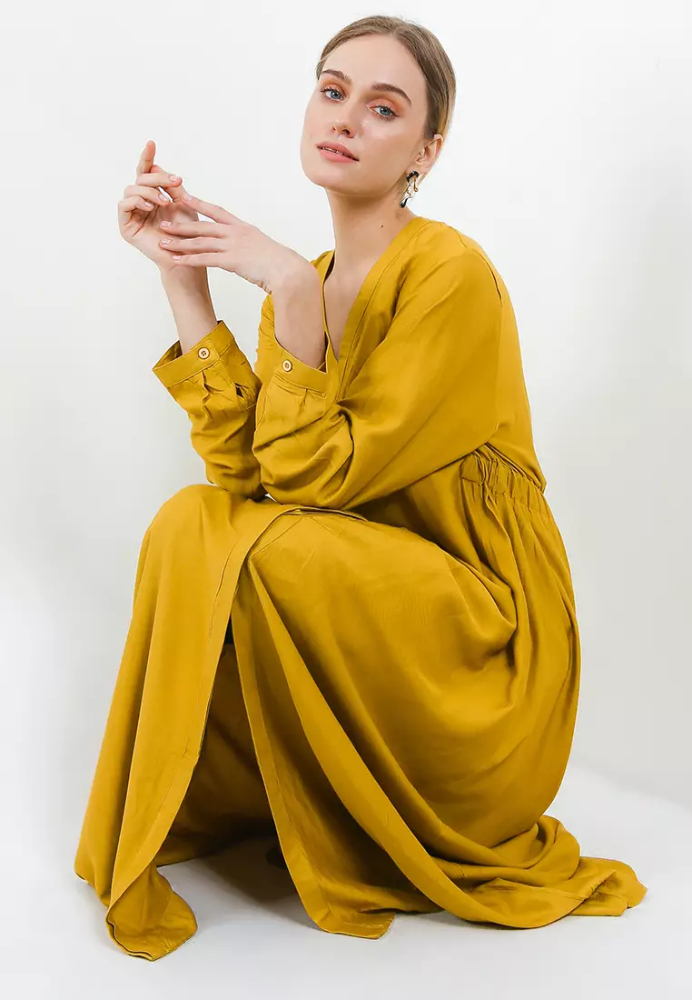 Signature Mireya Cordata Dress Hijau Olive