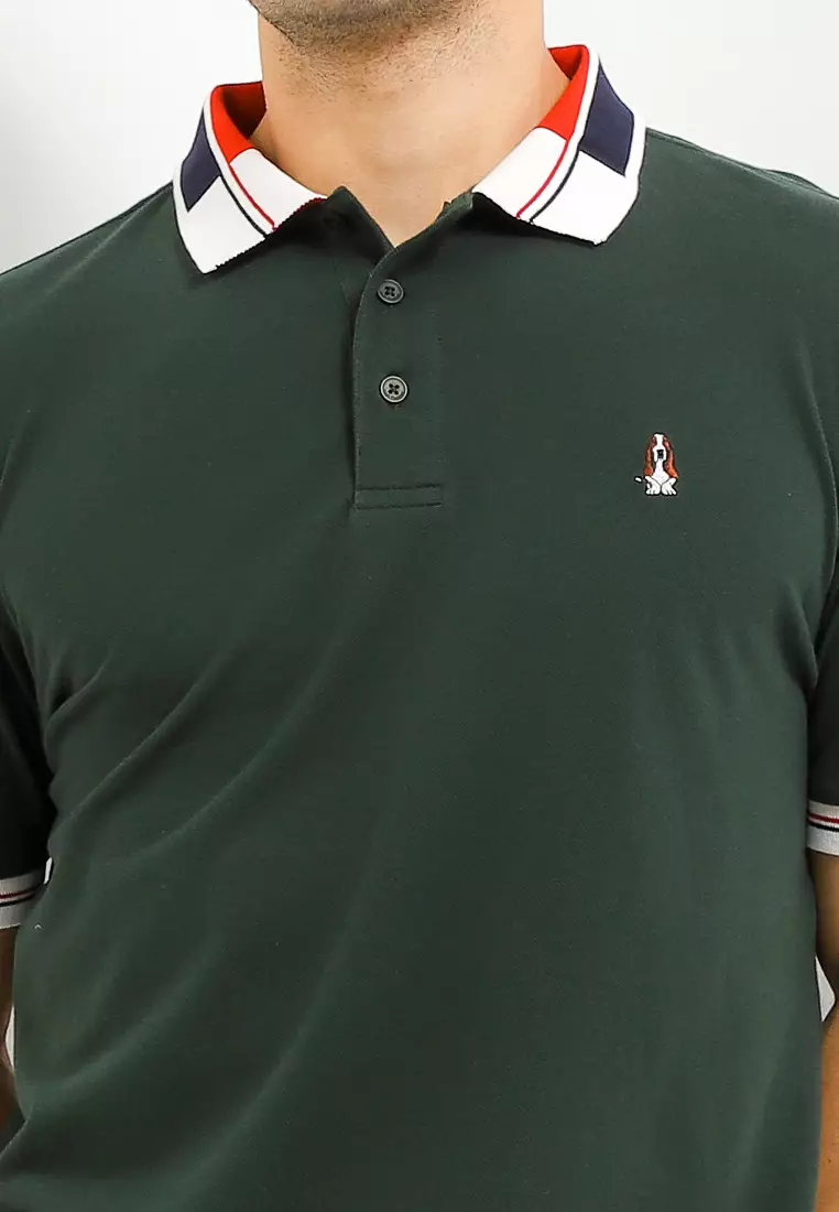 Loup Jacquard Collar Polo Shirt