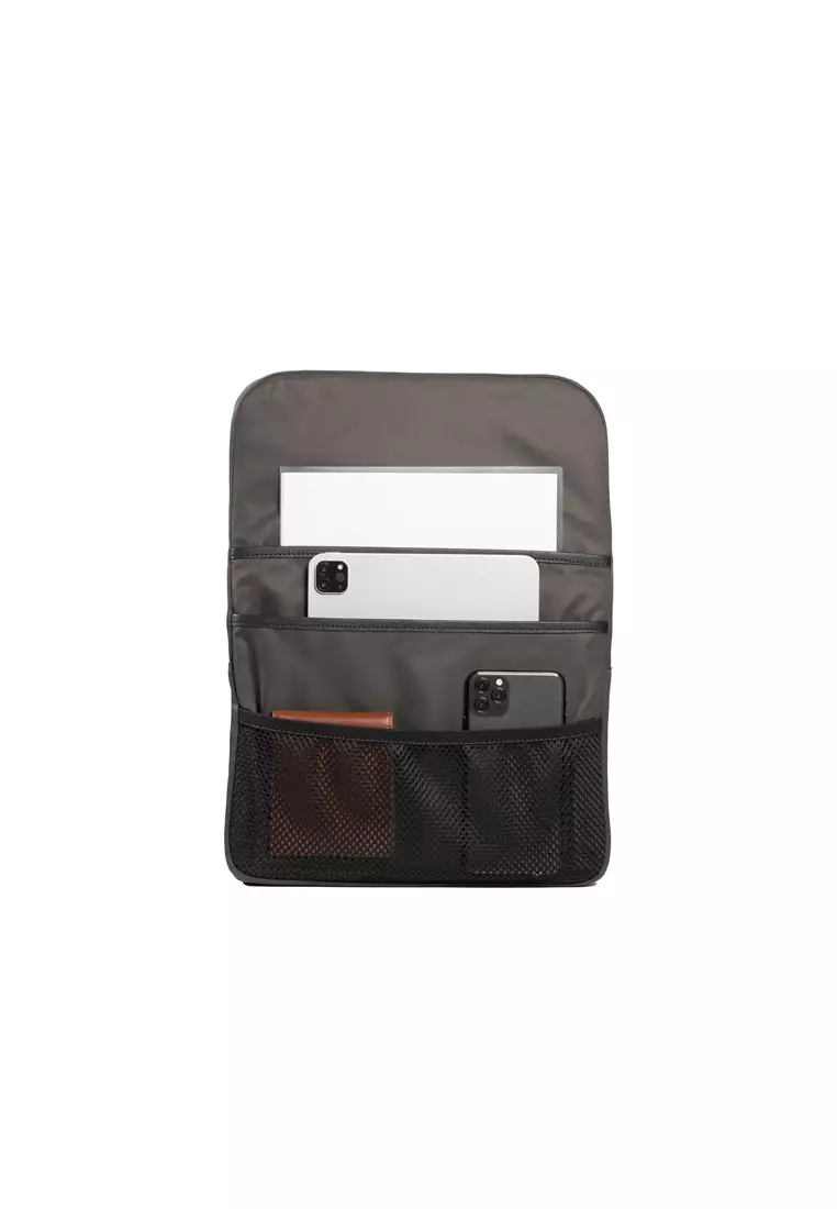 Earthen Recycled Leather Backpack - Black