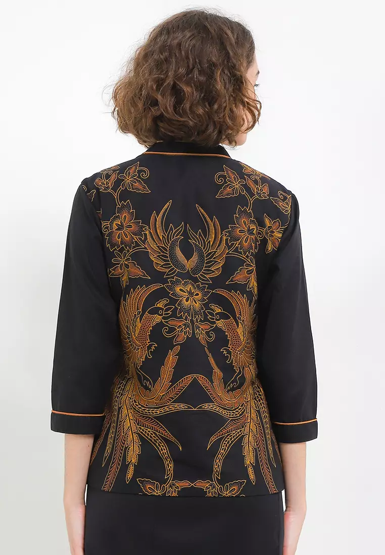 Blouse Atasan Wanita Batik Nazira Black