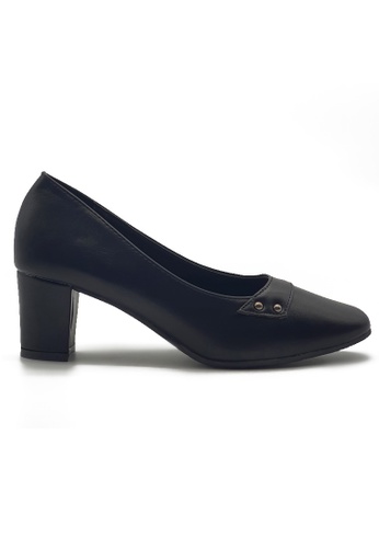 POLO HILL black POLO HILL Ladies Mid Block Heel Round Toe Formal Office Shoes A49CASH66F2A77GS_1