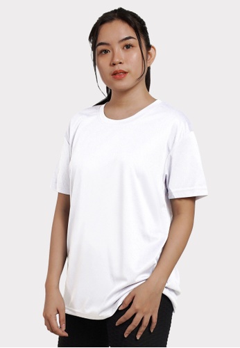 CROWN white Round Neck Drifit T-Shirt 8FA80AA81288D9GS_1