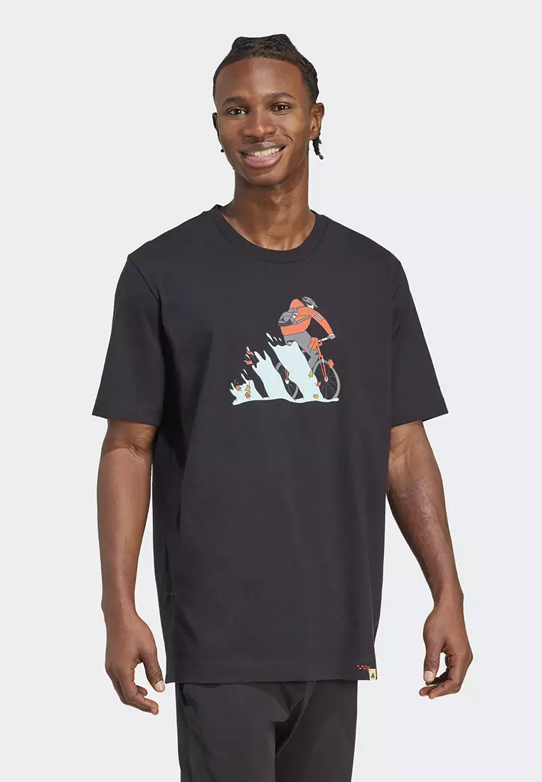 Doodle Hunt Bike Graphic T-Shirt