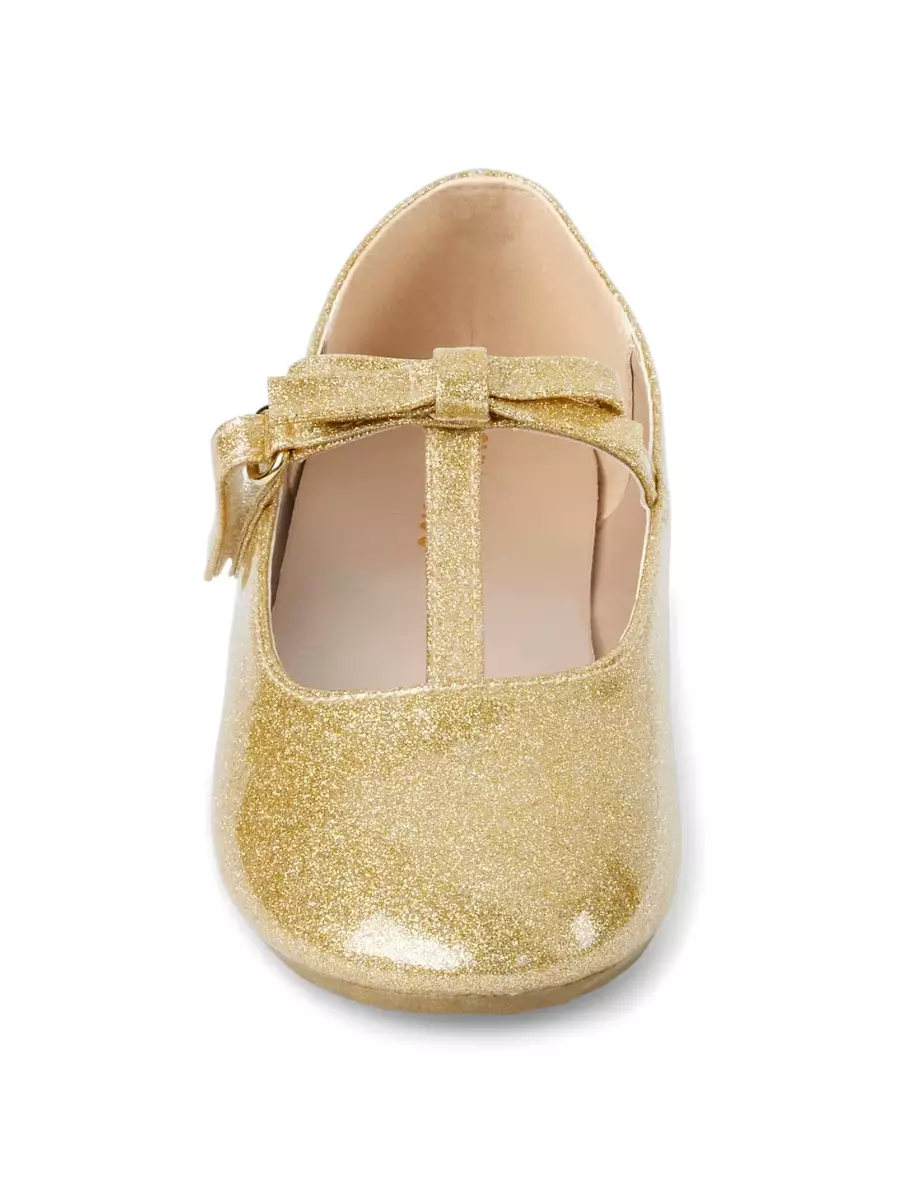 Girls Glitter T Strap Ballet Flats - Sepatu Sandal Anak Perempuan